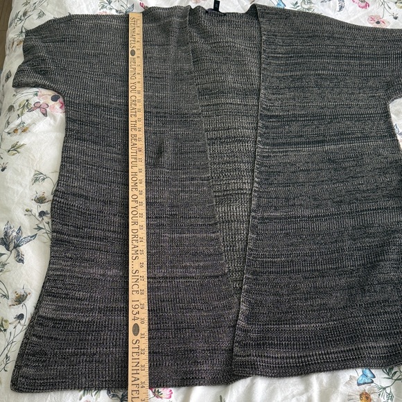 Eileen Fisher Black and Cream Knit Cardigan - Picture 6 of 7